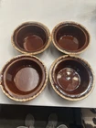 Set of  4 - Large 7.5 “ Soup Or Cereal Bowls Hull Vintage Ovenproof plus 2 lids