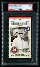 Marshal Yanda NFL Debut - 2007 PSA Ticket Baltimore Ravens Bengals PSA 1