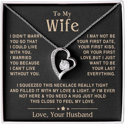 Love Knot Necklace to My Wife - the Best Thing That Ever Happened to Me, Gift fo