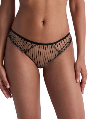 Aubade Voodoo Kiss Italian Slip Schlüpfer Mid Rise Slip schwarz bestickt