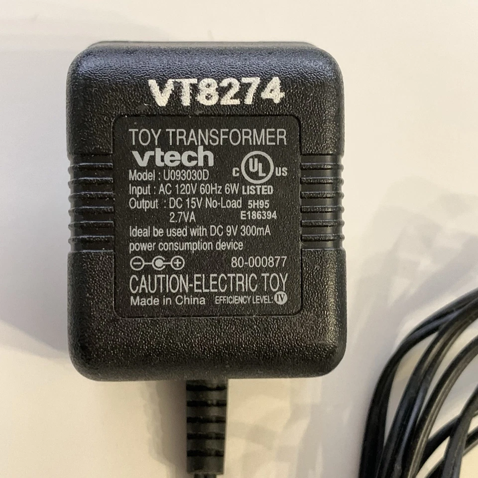 V Teach Toy Transformer Charger Cord Adapter Charging 120V 6W U093030D - Image 2 of 4