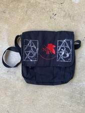 Messenger Bag Neon Genesis Evangelion NERV X BAWR Upcycled Carabiner 15 by 13