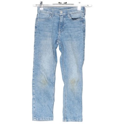 H&M, Jeans, Größe: 128, SLIM FIT ADJUSTABLE WAIST LINED, Blau #Vrq