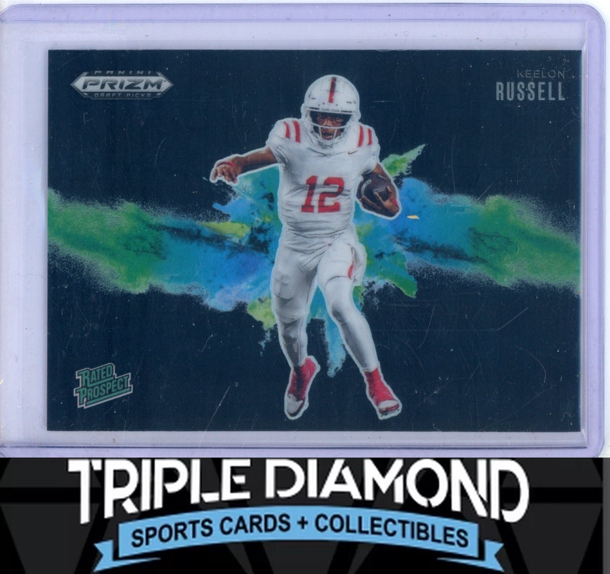 2025 Prizm Draft Keelon Russell Rated Prospect Black Color Blast Case Hit Z889