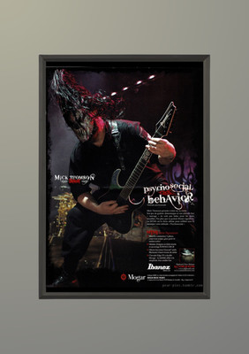 Ibanez Mick Thompson Promotional Poster High Quality Silk A3 A4 poster print