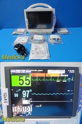 2014 Nihon Kohden Life Scope BSM-6501B Monitor W/ AY-651P & New Leads ~ 38451