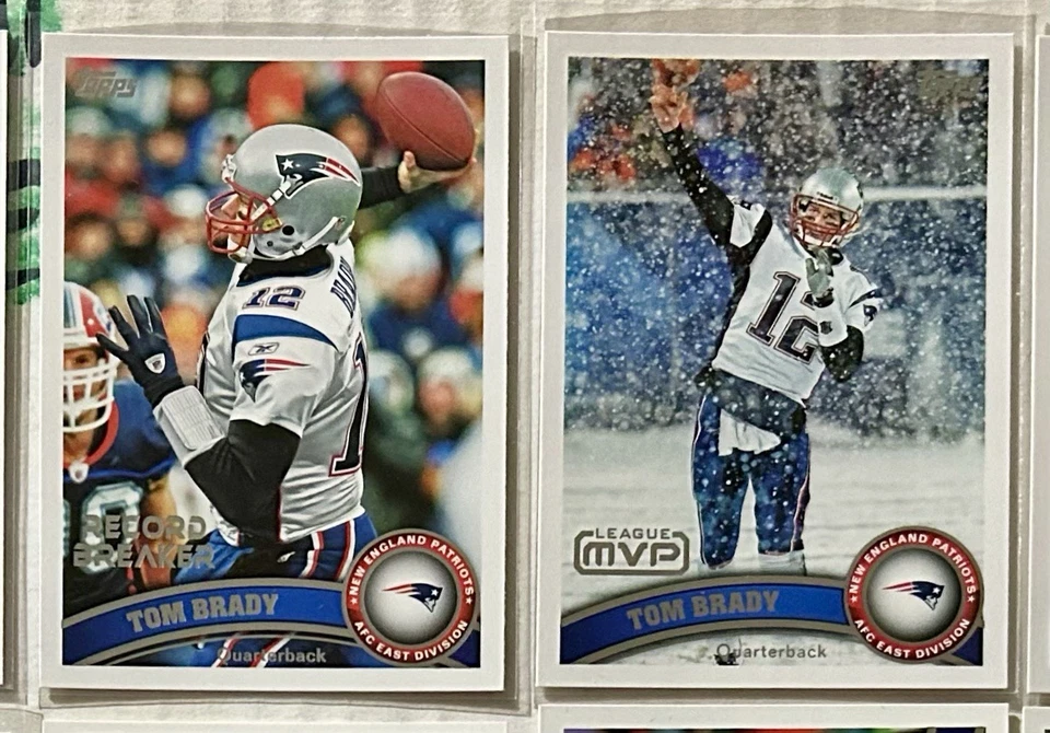 Equipo de 22 cartas Topps New England Patriots 2011 con Logan Mankins, dorado, ¡3 Bradys! Foto 4 de 4