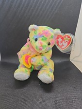 TY Beanie Babies Bloom Flower Bear With Tags 2002