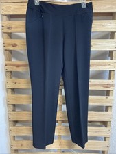 Investments Black Flat Front Dress Slacks Woman's Size 12R Careerwear KG JD