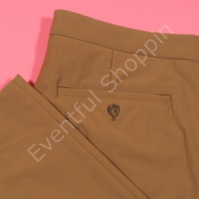 Issey Miyake Heart Haat Flare Pants Womens 4 Brown Nylon
