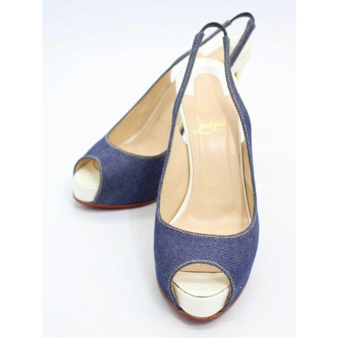 New Arrival Christian Louboutin Open Toe Denim Sandals Cute Fashion Used KIDS-0