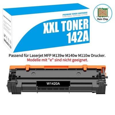 1 Toner für HP 142A W1420A LaserJet M110w M110w MFP M140w M140 w M139w ohne Chip