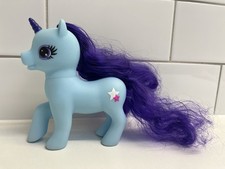 My Little Pony Fakie Vintage Blue L-16-B1 Unicorn Purple Hair Toy Horse