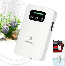 Battery Powered Aquarium Air Pump, USB Rechargeable Aerator Fish Tank Air Pum...