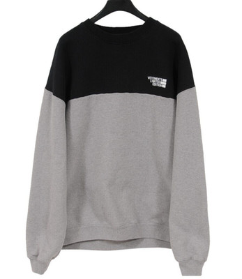 Vetements Logo Sweatshirt Small Black Grey White Collaboration Pullover Long
