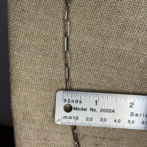 Sterling Silver 3/8”x7/8” Heavy Chain Linked Necklace Boho AZ Hand Made 18g 25” - Picture 7 of 13