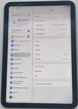 Apple iPad mini 6th Gen 64GB Wi-Fi Space Gray MK7M3LL/A   iPadOS 26.6.1