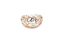 Sterling Silver 925 Heart Ring Size 7 Open Work