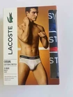 Lacoste Men's BRIEF Casual 3 Pack Cotton Stretch Graphic  W64