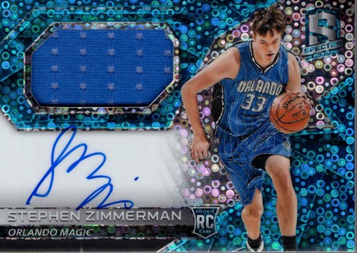 Stephen Zimmerman [Blue] #123 2016 Panini Spectra Rookie Jersey Autographs card