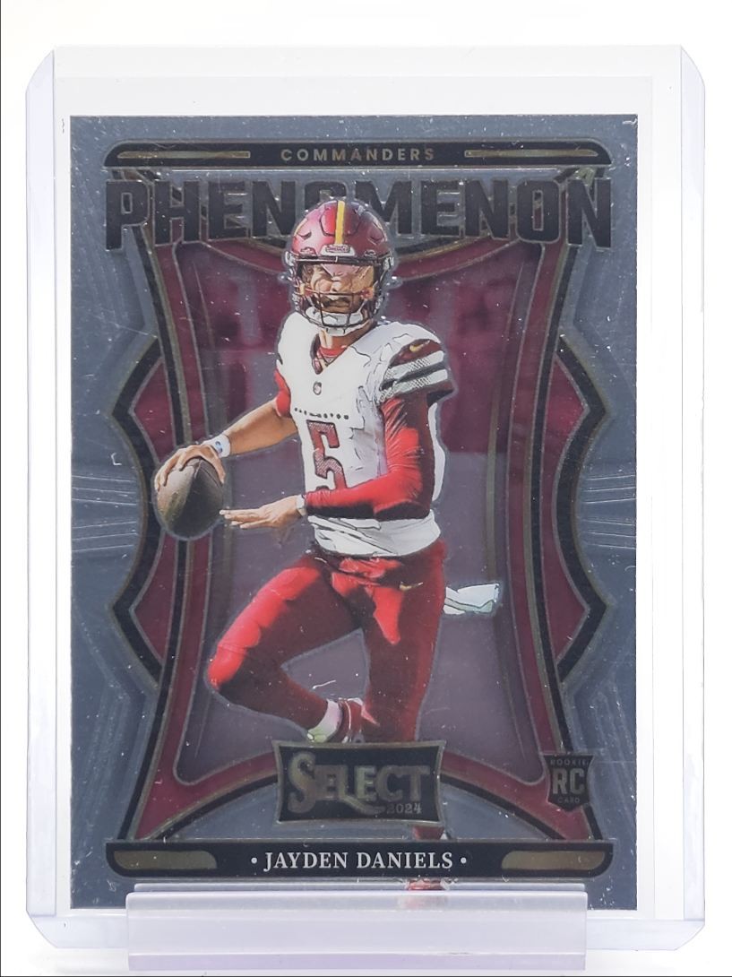 JAYDEN DANIELS 2024 SELECT PHENOMENON ROOKIE BASE COMMANDERS G RC Q4832