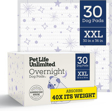 Overnight XXL Puppy Pads for Dogs, Potty Training Pee Pads, 30 Count, 30" X 36",