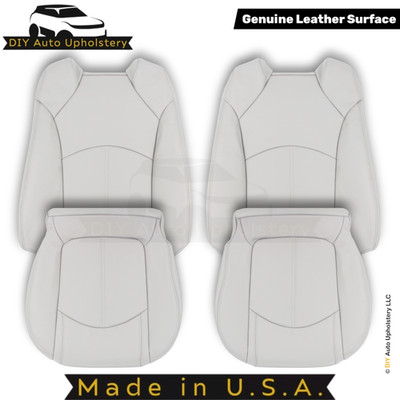2007-2012 Fits GMC Acadia SLT Front Genuine Leather Replacement Covers Gray