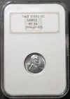 NGC Old "Fatty" Sample Holder, 1943 Steel Cent