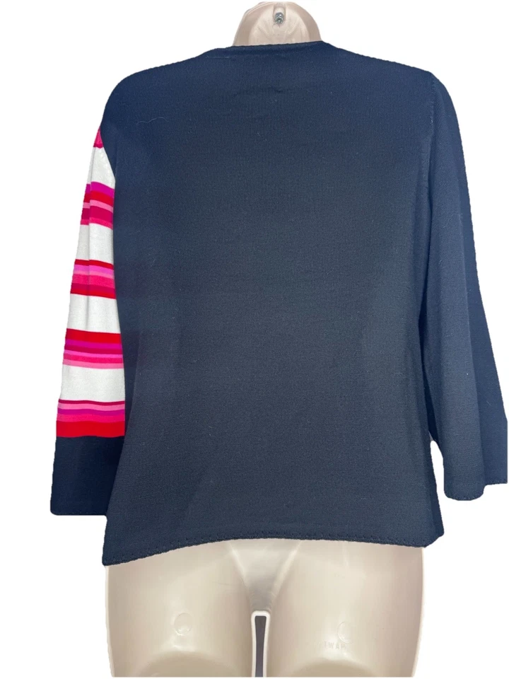 Cárdigan Smitten De Colección Bandera Michael Simon EE. UU. Estrellas Americanas Rayas Cuentas Talla M Foto 3 de 4