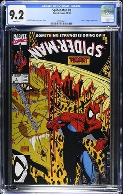 Spider-Man #3 CGC 9.2 White Pages Torment Part 3 McFarlane Lizard Calypso 1990