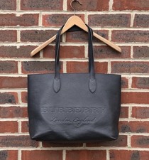 Burberry Ladies REMINGTON Leather Tote Bag Black Classic Logo Prorsum Shopper