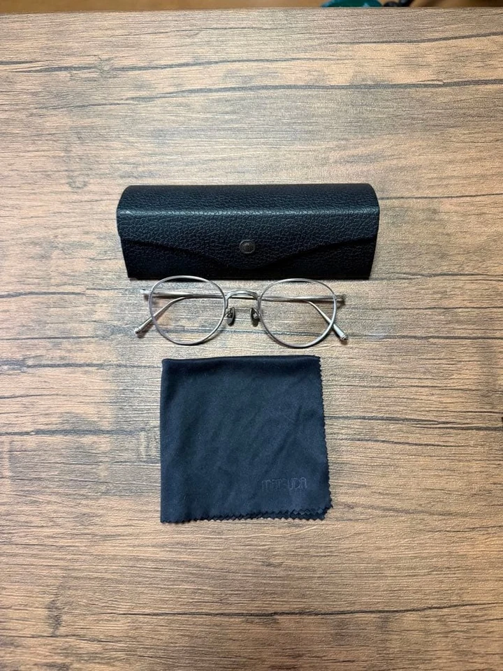 Óculos/óculos com estojo Matsuda M3085 armação prata - feito no Japão 48-22-145 - Imagem 2 de 4