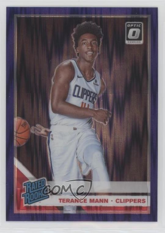 2019 Panini Donruss Optic Rated Rookie Purple Shock Prizm Terance Mann #165 0p7c