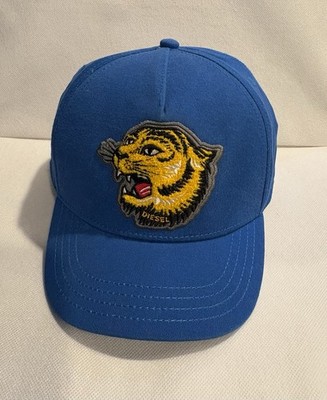 Diesel Kids Hat Cap Royal Blue with Embroidered Tiger Size 3(large)