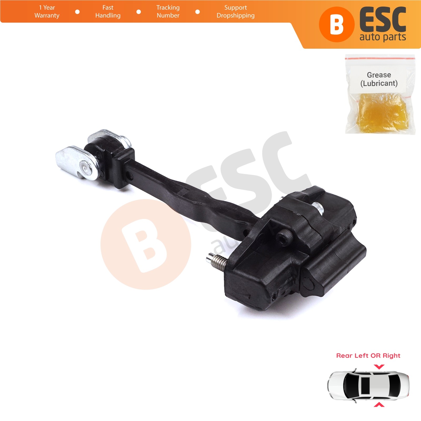 Rear Door Hinge Check Strap Limiter for Citroen C4 e-C4 C4X e-C4X MK3 2020-On
