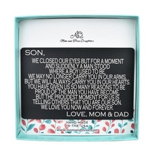Wallet Card For Son  Gift Idea from Mom and Dad  Graduation Gift  Aluminum...