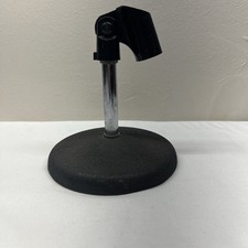 1 USED MICROPHONE STAND WITH 6" BASE AND 7 1/2" TALL