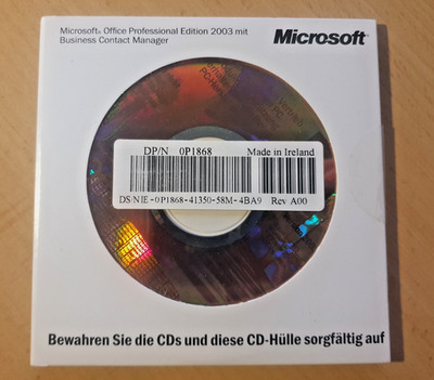 Microsoft Office Professional Edition 2003 mit Bussines Contact Manager NEU
