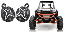 Pair Polaris RZR/XP/XP4 6.5" Roll Cage Roll Bar Tower SSV Speakers White Grills
