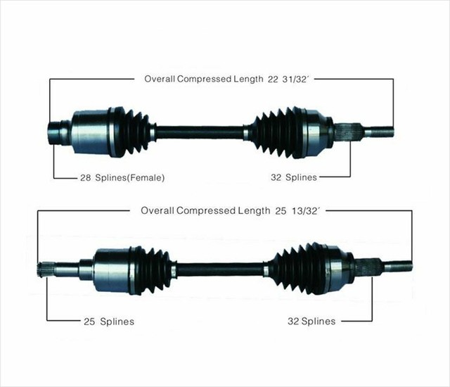 Left & Right CV Shaft Axles Fits For 0709 2.4L Chrysler Sebring 2.4L