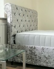 Chesterfield Ottoman Sleigh Bed with Huge Storage Top Quality IN  All Sizes