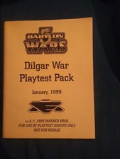 Babylon 5 Wars Dilgar War Playtest Pack 1999 Warner Bros Super Rare Excellent