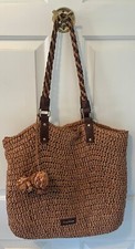 Tommy Bahama Bahama Mama Straw Tote Bag Brown...