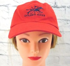 GOLDEN HILLS YOUTH Cap Hat Kids Strap Back Adjustable RED