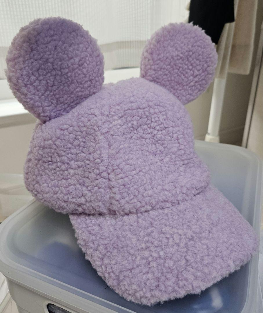 Tokyo Disney Resort Fluffy Mickey CAP purple Ears HeadBand  display picture 2