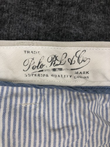 Polo Ralph Lauren Pants Mens 44B 44x27 Tan Beige Classic Fit Cuffed Chinos - Picture 5 of 20