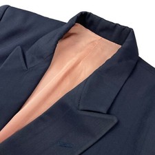 VTG Pierre Cardin Men's 100 Wool Double Breasted Blazer Navy Blue   42 Short