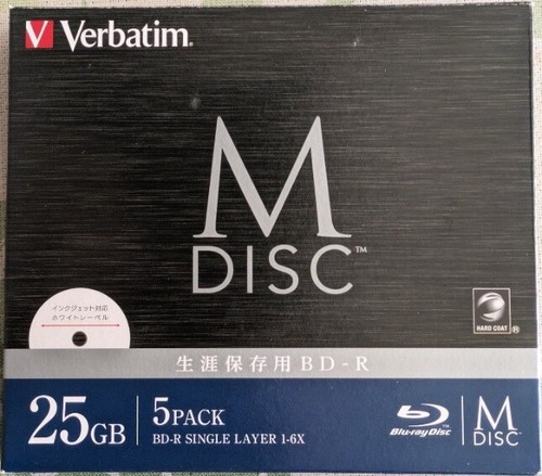Verbatim M-DISC BD-R 5Pack White Label Printable Blu-ray Discs Long-Term Storage - Photo 2/11