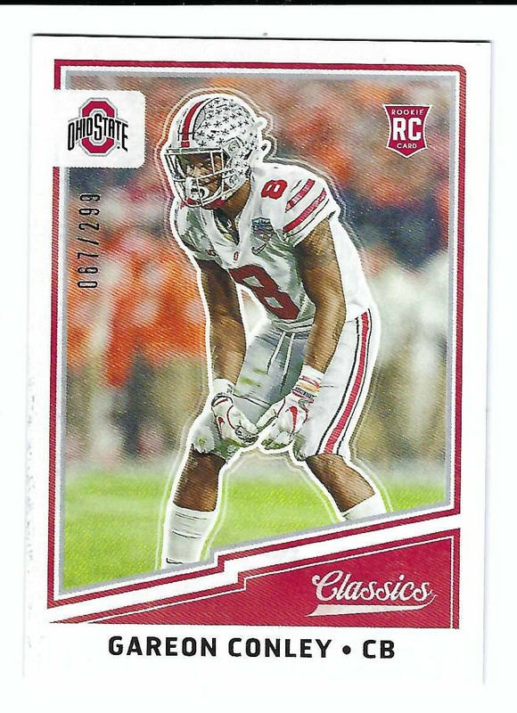 2017 Panini Classics Gareon Conley RC #/299 Houston Texans Ohio State