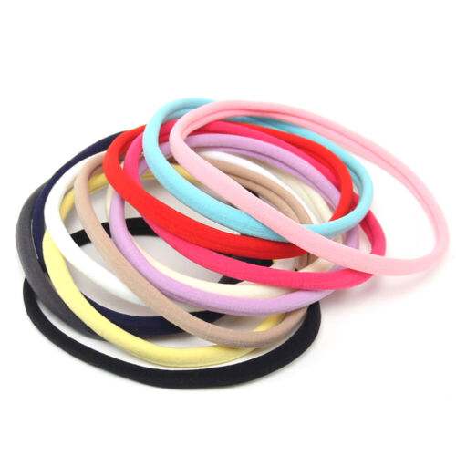 10 pièces/lot femmes filles nylon élastiques bandes de cheveux bandeau casque support frange ✔ - Photo 1 sur 24